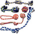 Small Puppy Dog Rope Toys for Play, Chew, Teething, and Boredom - for Smaller Dogs (6-Pack)