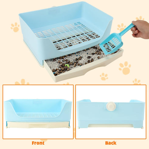 Chinchilla, BWOGUE Large Rabbit Litter Box Toilet,Potty Trainer Corner Bedding with Drawer Larger Pet Pan for Adult