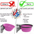 LAVAED 4 Pack Collapsible Dog Bowl, Portable Foldable Travel Silicone Pet Bowls with Carabiner Clip