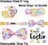 Unique Style Paws Easter Dog Collar with Bow, Colorful Egg Pet Collar for Small Medium Large Dogs