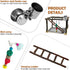 Tfwadmx Parrots Playstand Bird Play Gym Cockatiel Playground Wood Perch Stand Climb Swing Ladders Chewing Toys