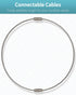 Pawfly Large Stainless Steel Key Ring Loop, 6 Inch Wire Keychain Cable for Outdoor Hiking Luggage Tag Keeper