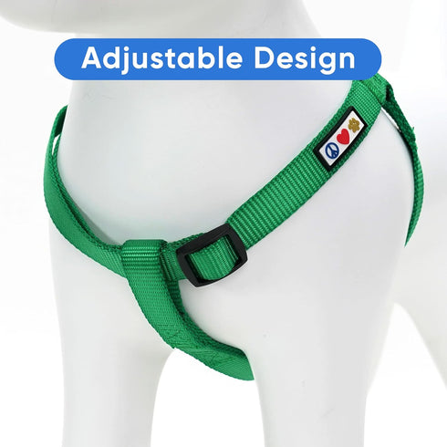 Pawtitas Solid Color Step-in Dog Harness for Training and Walking Extra Small Dogs, Lush Green