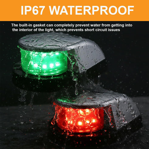 LIGHTBOSS IP67 Yacht(2PCS Boat Navigation Lights, Navigation Lighting for Boats LED, Waterproof Boat Lights Bow