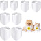 Xuniea 8 Pieces Sublimation Dog Bandanas, Solid White DIY Pet Triangle Scarf for Small to Large Dogs