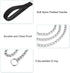 Metal Dog Leash - Integrated Collar and 4ft Chew Proof Chain Leash with Padded Handle for Large Medium Dogs