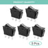 QTEATAK 5Pcs SPDT Toggle Rocker Switch, 3 Position ON/Off/ON, AC 15A/250V for Car Boat