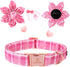 Lionheart Glory Dog Collar, Pink Floral Pattern Adjustable Collar for Medium Dogs