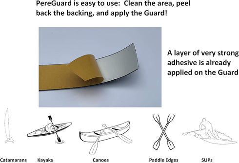 Kayak Keel Guard, 2" Width Black Protective Guard for Canoe Abrasion Resistance