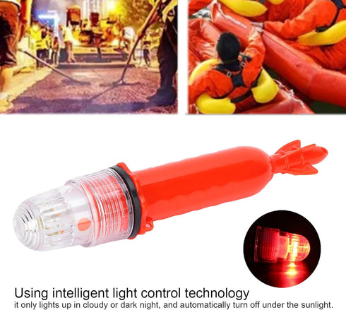 Safety Beacon Light, Emergency Hazard Warning Strobe Signal Kit, Flashing Lighting Bar for Kayak Yacht Marine, Red