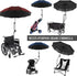 HOBVO 50+ UPF Golf Umbrella with Adjustable Universal Clamp, Portable Umbrellas for Rain, Manual Open & Close