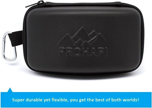 Snow Goggles Case, Semi Hard EVA with Aluminum Bag Strap & High-Performance Zipper for Travel