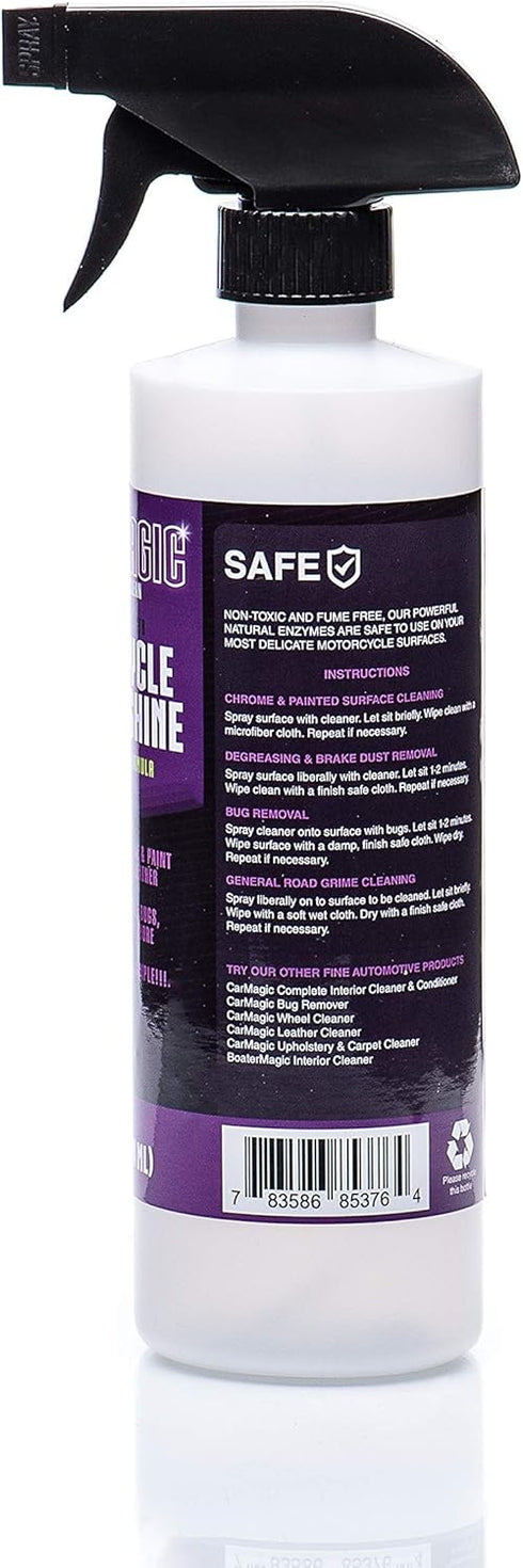 (16oz 2pack 25%)) CycleMagic Motorcycle Clean and Shine Motorcycle Cleaner & Conditioner, Chrome Cleaner, Leather