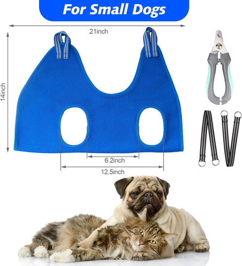 Hammock Trimmers/Grooming Trimming, ATESON Pet Grooming for Small Dogs & Cats with Nail Clippers/Nail Scissors, Dog