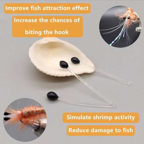 YTRUOYI 50 Pcs Crab and Shrimp Eyes Fly Tying Materials Crab Eyes Shrimp Eyes Fly Tying Eyes for Tying Saltwater