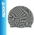 Sporti Silicone Swim Cap with Graphic Design, Height 7.6" Opening 7.5", Non Slip