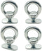 Kayak Track Mount Tie Down Eyelet Rail, 316 Stainless Steel Canoes, Boats, Ropes Accessories (4 Pack)