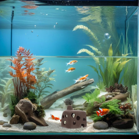 3pcs SEWACC Aquarium Fish Tank Shelter Hollow Ceramic Hideout Cave for Shrimp and Cichlid Spawning Breeding Habitat