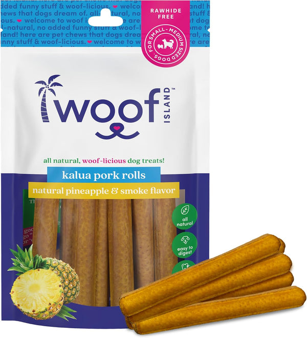 Kalua Pork Rolls - Hawaiian Island Inspired Pork Pets Treats - Rawhide