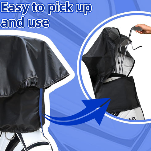 Upgrade Golf Bag Rain Hood - Waterproof Cover for Golf Club Bags, Fits Almost All Golfbags or Carry Cart