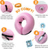 BENCMATE Inflatable Collar for Dogs and Cats - Soft Recovery E-Collar, Medium, Pink, Does Not Block Vision
