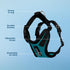 Best Pet Supplies Voyager Step-in Lock Pet Harness - Adjustable All Weather Mesh for Cats and Dogs - Turquoise/Black