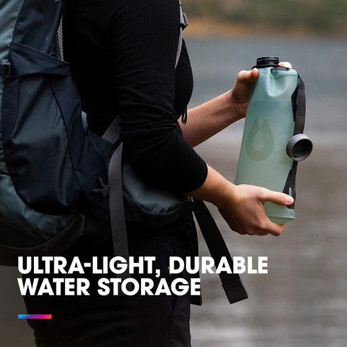 Hydrapak Seeker Collapsible Water Storage (2L/70oz) BPA & PVC Free Camping Hydration Reservoir Bag