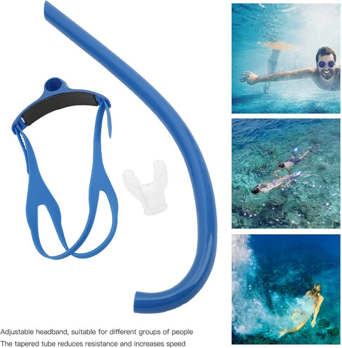 Vbestlife Swimming Front Mounted Snorkel, Silicone Mouthpiece Swim Training Gear for Adult Swimmers