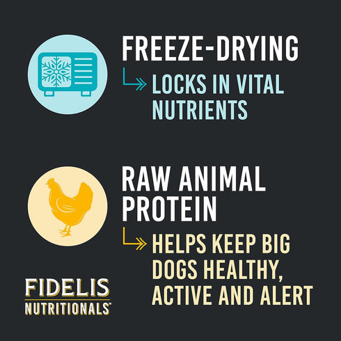 FIDELIS Freeze Dried Dog Treats for Large & Small Dogs, Made with USA Raw Chicken Liver - 4 oz