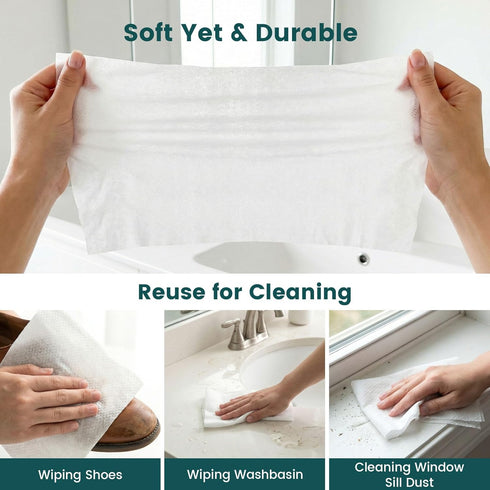 42PCS MCPINKY Compressed Towels, D isposable Face Towels for Travel Portable Washcloths Expandable Wipes Tablets