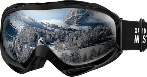 OutdoorMaster OTG Ski Goggles for Men, Women & Youth - Over Glasses, 100% UV Protection
