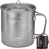 TiTo Titanium Cup with Lid, Ultralight Portable 450ml Camping Mug for Outdoor Use