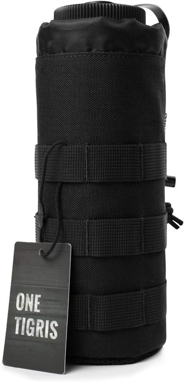 OneTigris Tactical Water Bottle Pouch - 32 oz - Upgraded Molle Carrier Bag for Hiking and Camping