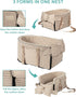 Center Console Dog Car Seat for Small Dogs, Anti-Collapse with Soft Cushion Safety Belt, Portable Armrest Seat for Pets