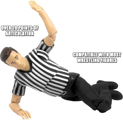 Deluxe Articulated Wrestling Referee Action Figure