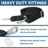 Two Hooks Adjustable Bimini Boat Top Straps, 38"~70" Marine Awning Webbing Straps with Heavy Duty Snap Hooks