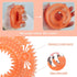 Andiker Squeaky Dog Toy, TPR Chewable Dog Toys for Teeth Grinding & Cleaning, Suitable for All Dog Sizes (Small Orange)
