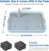 20"x14" 8pcs CUHIOY Dog Potty Tray Toilet - Indoor Pee Pad Holder with Training Pads, Puppy Mesh Potty with Secure