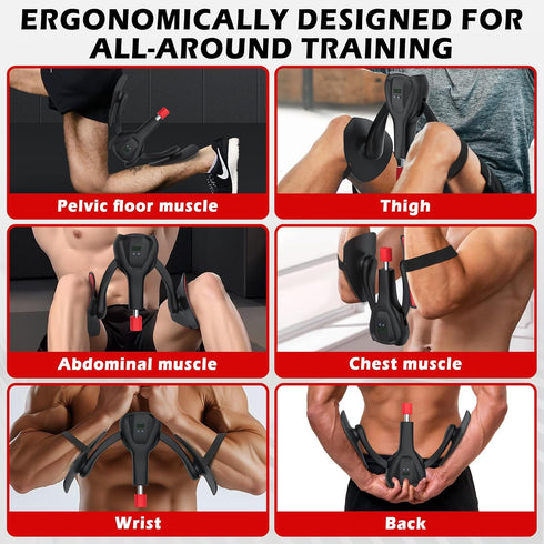 3rd 0-100 lbs Gen Inner Thigh Leg Exercisers Adjustable Resistance with Leg Straps Band Pelvic Floor Kegel Hip Exercise