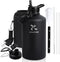One Gallon Insulated Water Bottle, Vacuum Stainless Steel, 128 oz Leak Proof Jug with Paracord Handle