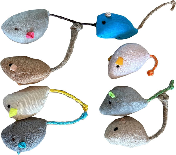 Generic Durable Chew-Resistant Realistic Plush Mice Cat Teething Toys, Long-Lasting Interactive Kitten Toys