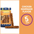 Pet Factory CareChewz Collagen 6-7" Skinny Braided Sticks, Chicken Flavor, 5 Count/1 Pack