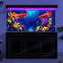 48X20IN Blacklight Ocean HD 3D Black Light Aquarium Background, UV Reactive Octopus Background with Tape