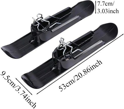 Generic Stroller Skis - Lightweight Easy Installation Scooter Sled, Winter Outdoor Downhill Flat Sandy, Kid Boys Girls