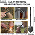 iunio Survival Shovel Axe Kit, Camping Multitool Folding Pickaxe with Hard Carrying Case for Outdoor Emergency