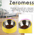 SuperDesign Mess Free 15° Slanted Bowl for Dogs and Cats, Tilted Angle Non-Skid Dog Feeder, Bright Yellow, 0.5 Cup
