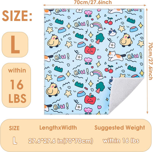 27.5 27.5in Cat Grooming Wrap for Cutting Nails, * Self-Adherent Cat Scratching Blanket for Nail Clipping Ear Cleaning