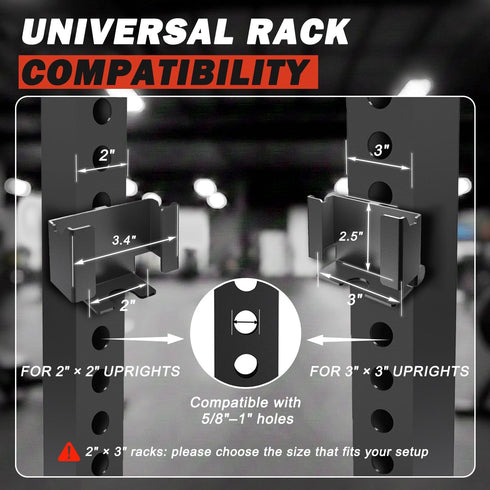 Lights Mountain 22/33 3.22 Power Rack Phone Mount, Hook-On Smartphone Holder for Squat Rack Upright, Tool-Free