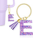 Letter Charm for Stanley Cup, 1 PCS Purple Tumbler Handle Accessories, Initial Charm for Girls Women