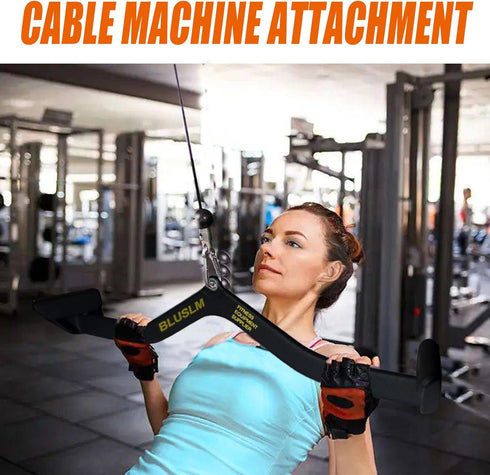 LAT Pull Down Bar for Cable Machine, T Bar V Bar Pulldown Attachments, Back Tricep Bar Strength Training Handle